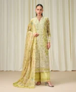 Sapphire Winter Collection / Sapphire Embroidered Chiffon Dress - Image 3